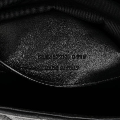 Saint Laurent Sheepskin Matelasse Chevron Monogram Large College Satchel Black 7 of 10