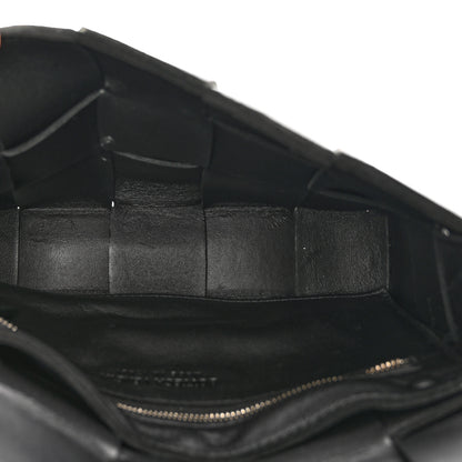 Bottega Veneta Lambskin Maxi Intrecciato Cassette Crossbody Bag Black 6 of 10