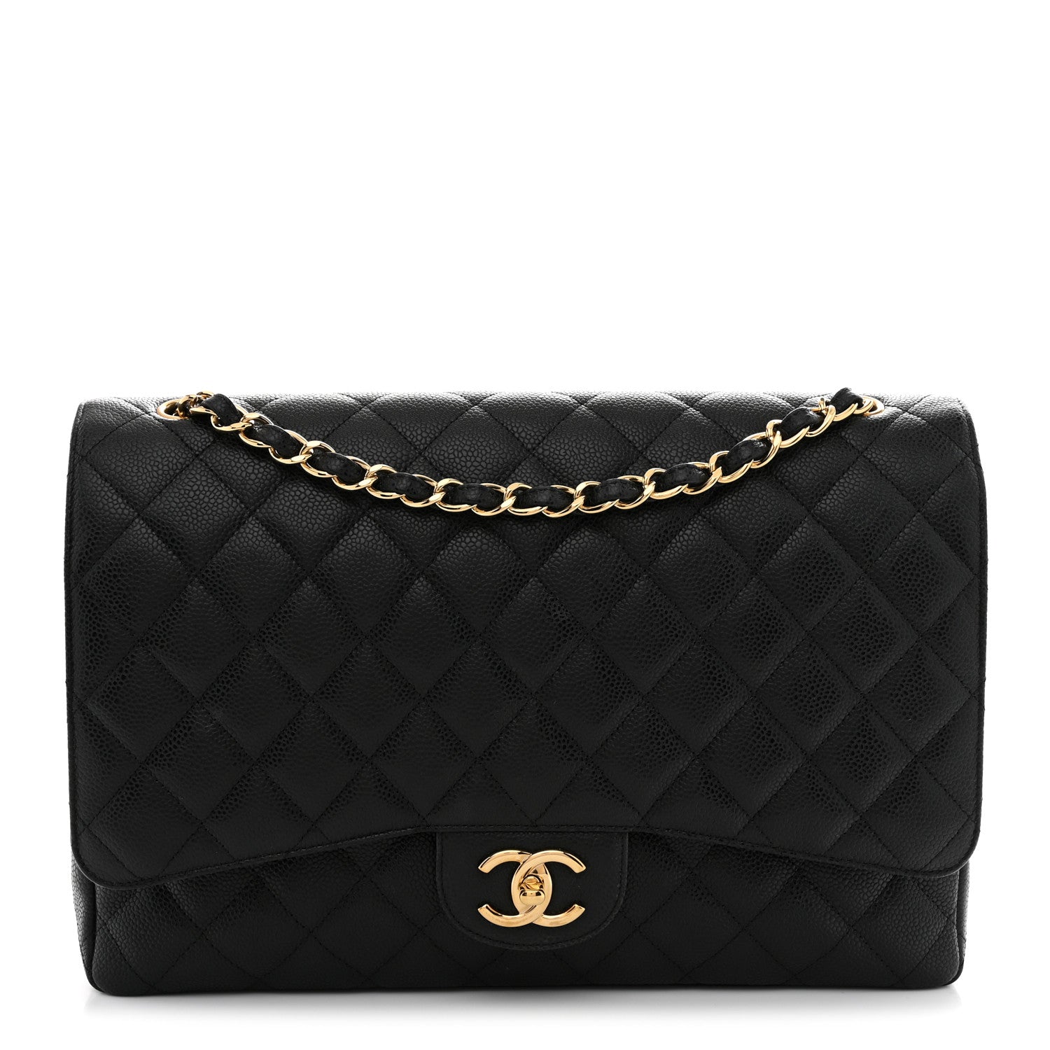 Chanel Caviar Quilted Maxi Double Flap Black 1 of 12