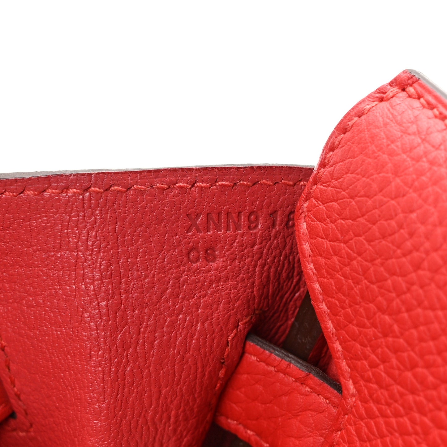 Taurillon Clemence Birkin 30 Rouge Tomate