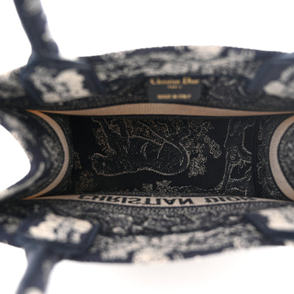 Christian Dior Canvas Embroidered Small Dioriviera Toile De Jouy Book Tote Blue 5 of 10