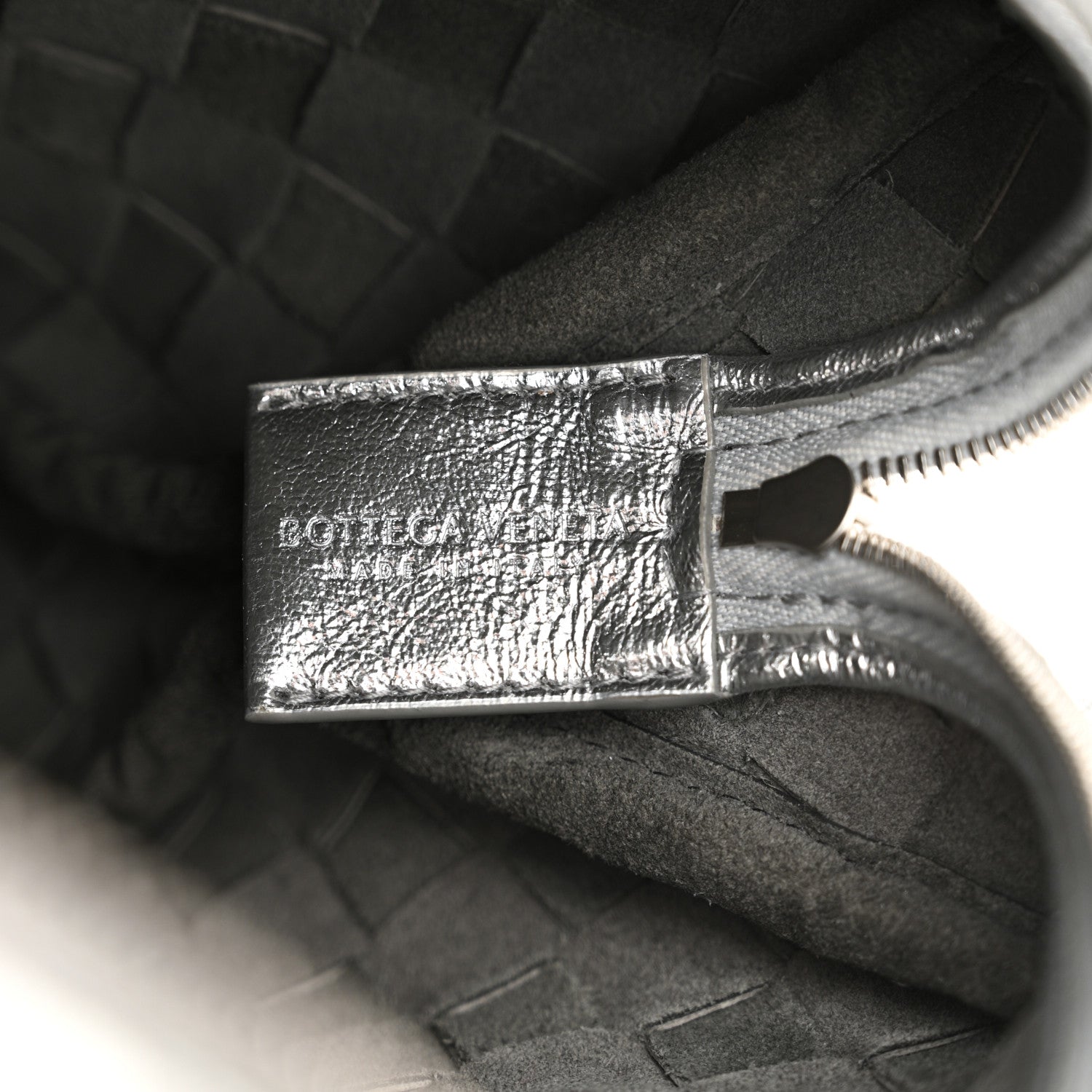 Bottega Veneta Metallic Nappa Intrecciato Medium Loop Camera Bag Silver 6 of 9