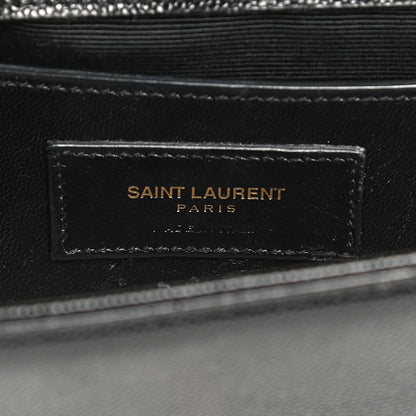 Saint Laurent Grain De Poudre Small Monogram Kate Satchel Black 6 of 14