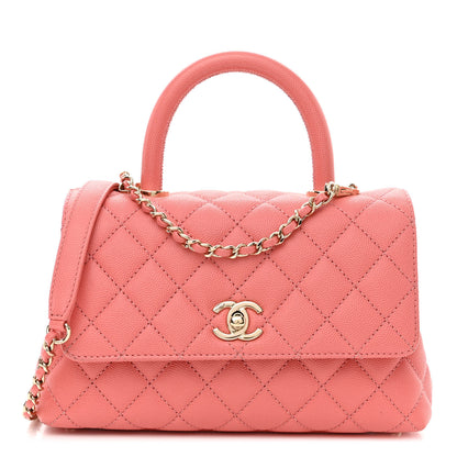 Chanel Caviar Quilted Mini Coco Handle Flap Pink 1 of 11