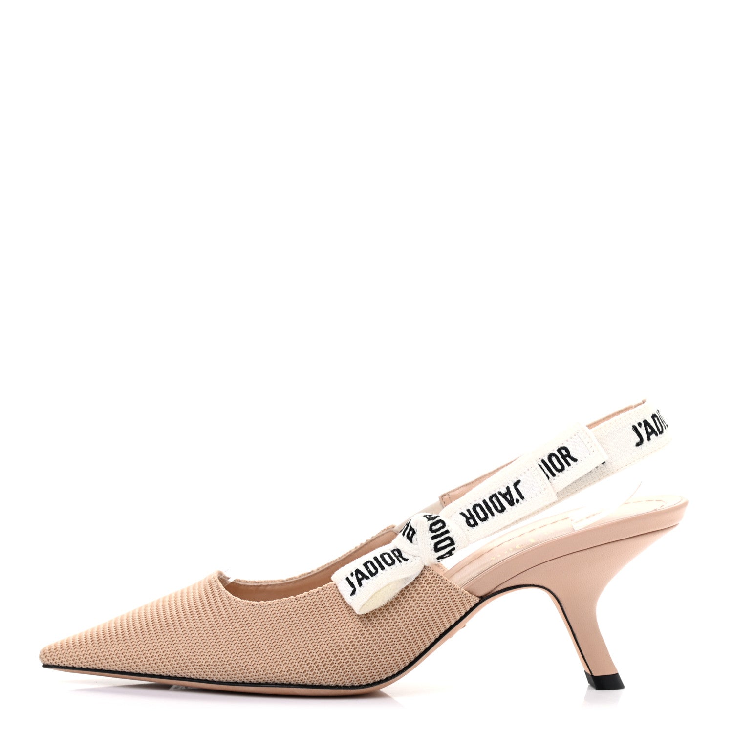 Christian Dior Technical Canvas Ribbon J Adior Slingback 65mm Pumps 38 Powder Nude 1 of 8