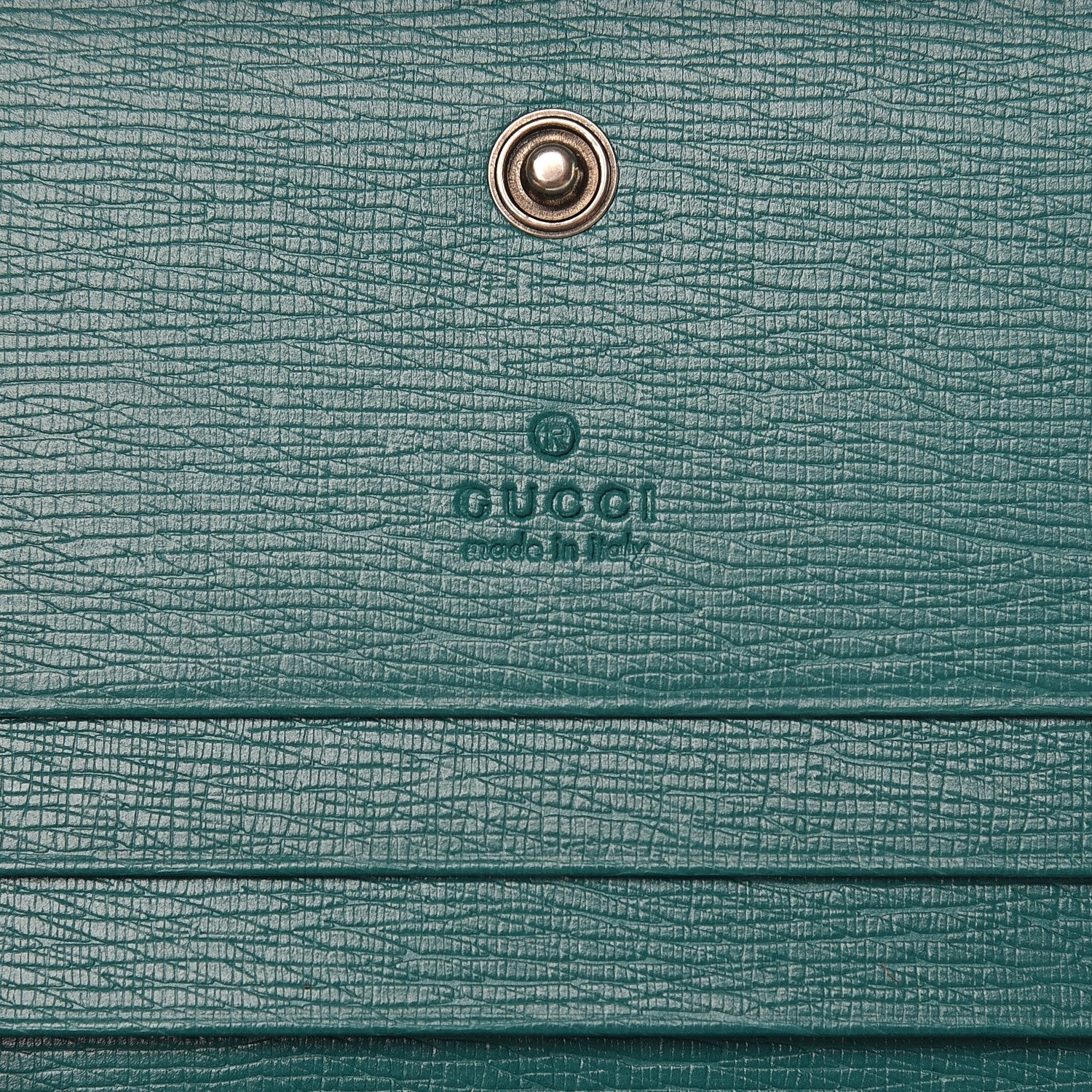 Gucci Shangai Calfskin Blooms Print Card Case Wallet Clear Bright Emerald Multicolor 6 of 8