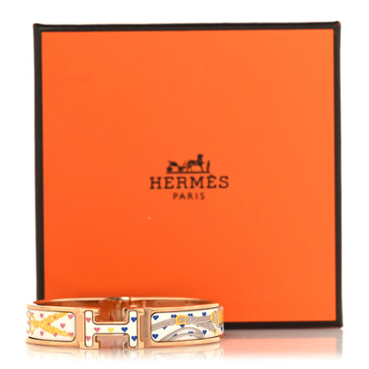Hermes Enamel Narrow Print Brides de Gala Love Clic Clac H Bracelet PM Confettis 5 of 5