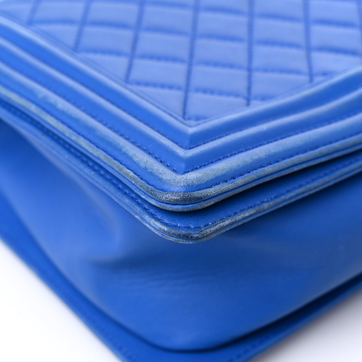 Chanel Lambskin Quilted New Medium Boy Flap Blue 8 of 18