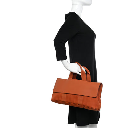 Hermes Chevron Herringbone Swift Long Valparaiso PM Potiron 2 of 12
