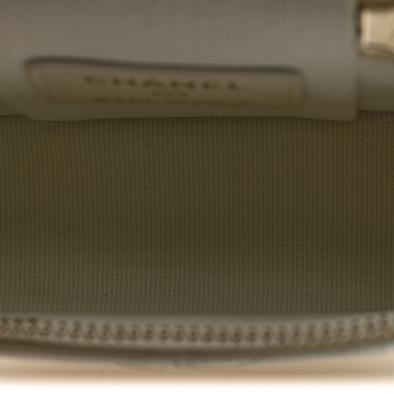 Chanel Caviar Quilted Small Handle With Care Vanity Case With Chain White 5 of 10