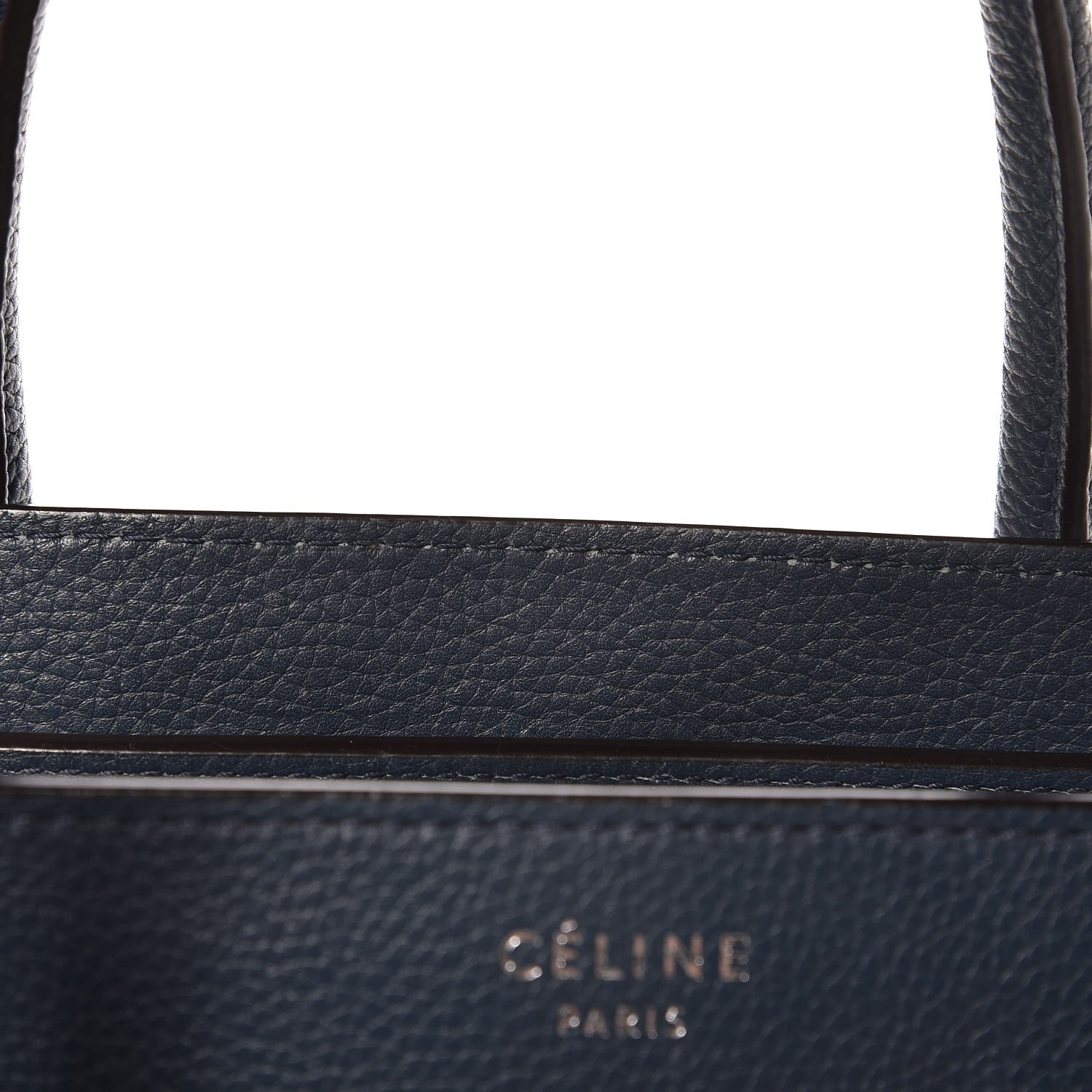 Celine Drummed Calfskin Micro Luggage Orage 11 of 11