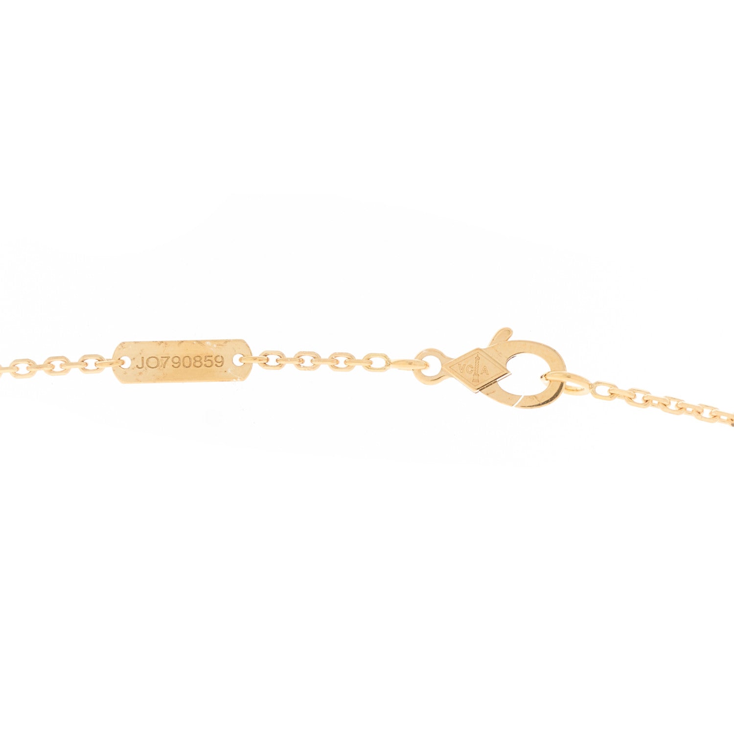 Van Cleef & Arpels 18K Yellow Gold Guilloche Vintage Alhambra Pendant Necklace 4 of 6