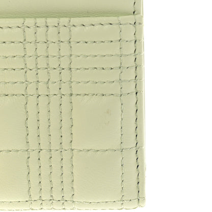Burberry Lambskin Quilted Small Lola Folding Wallet Pistachio 8 of 10
