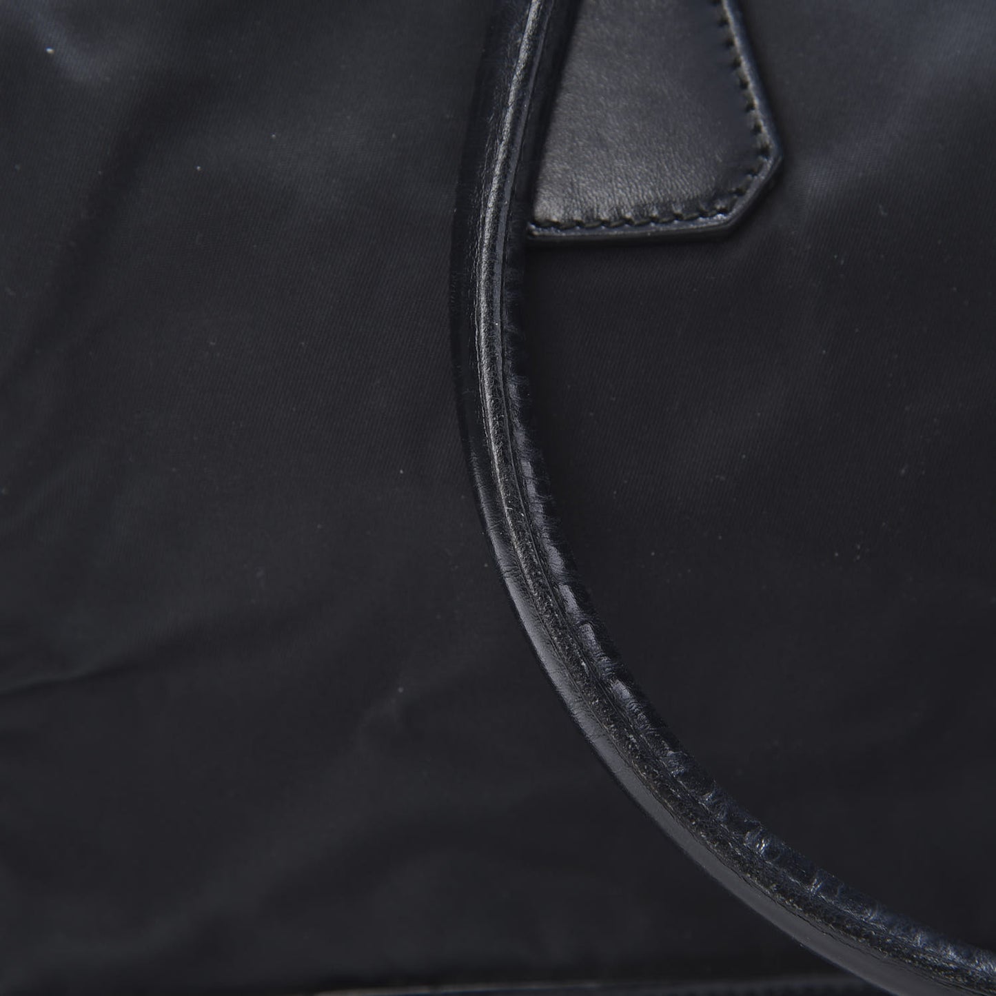 Tessuto Nylon Soft Calf Zip Around Satchel Black