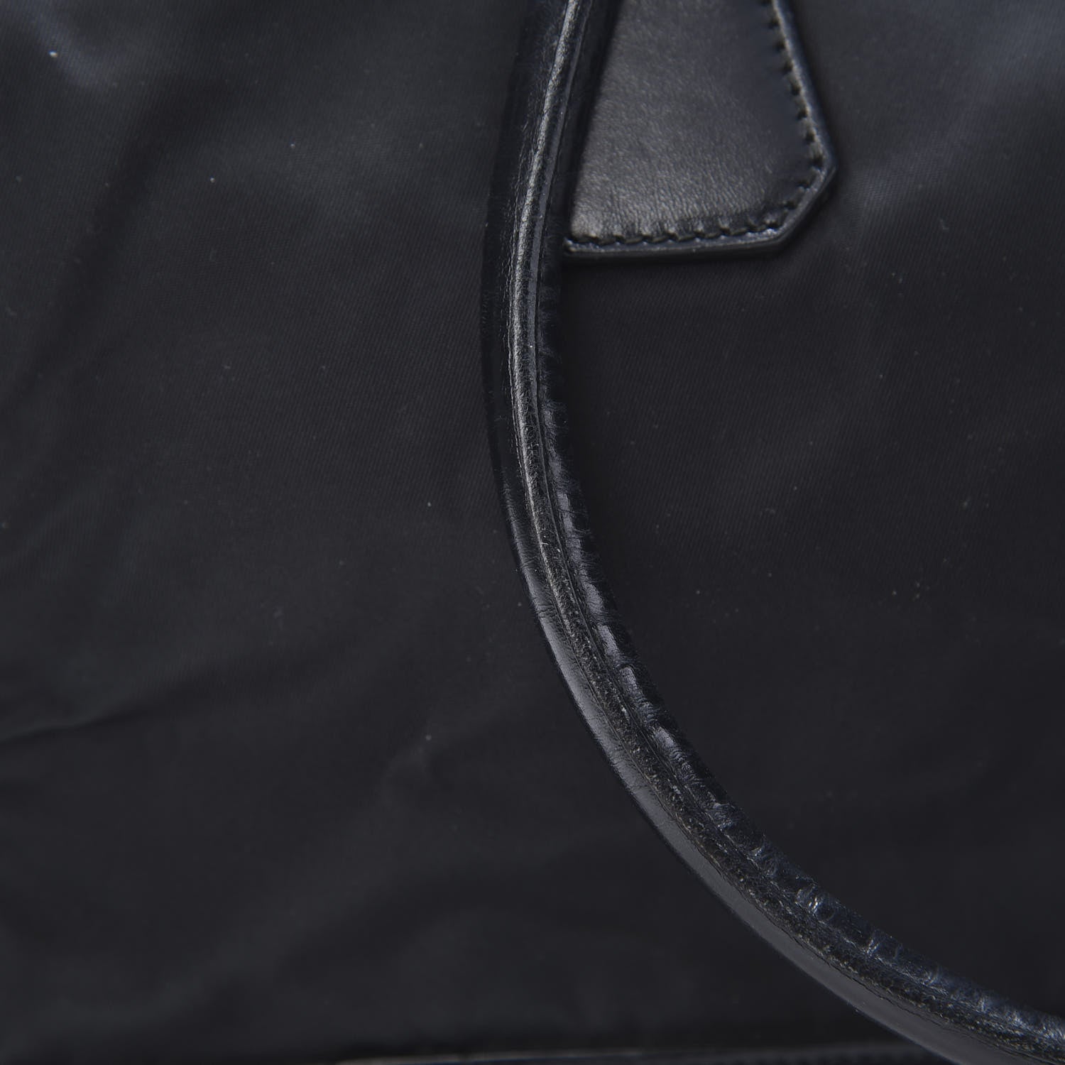 Prada Tessuto Nylon Soft Calf Zip Around Satchel Black 17 of 22