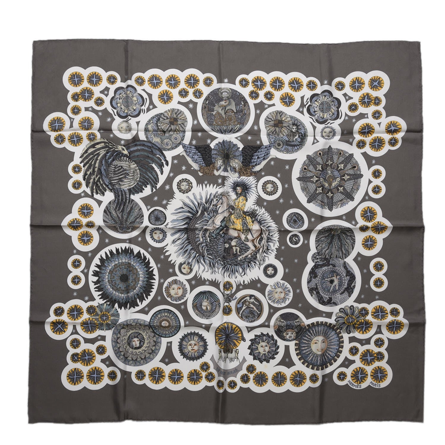 Hermes Silk Le Roy Soleil Scarf 90 1 of 7