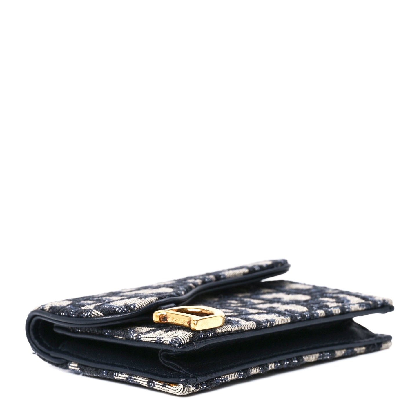 Oblique Saddle Card Holder Blue