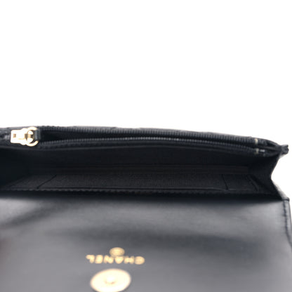 Chanel Calfskin Quilted Mini Maxi Pearls Wallet On Chain WOC Black 5 of 10