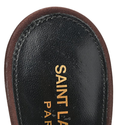 Saint Laurent Satin Crystal Ava 105 Sandals 37 Amaranth 11 of 11