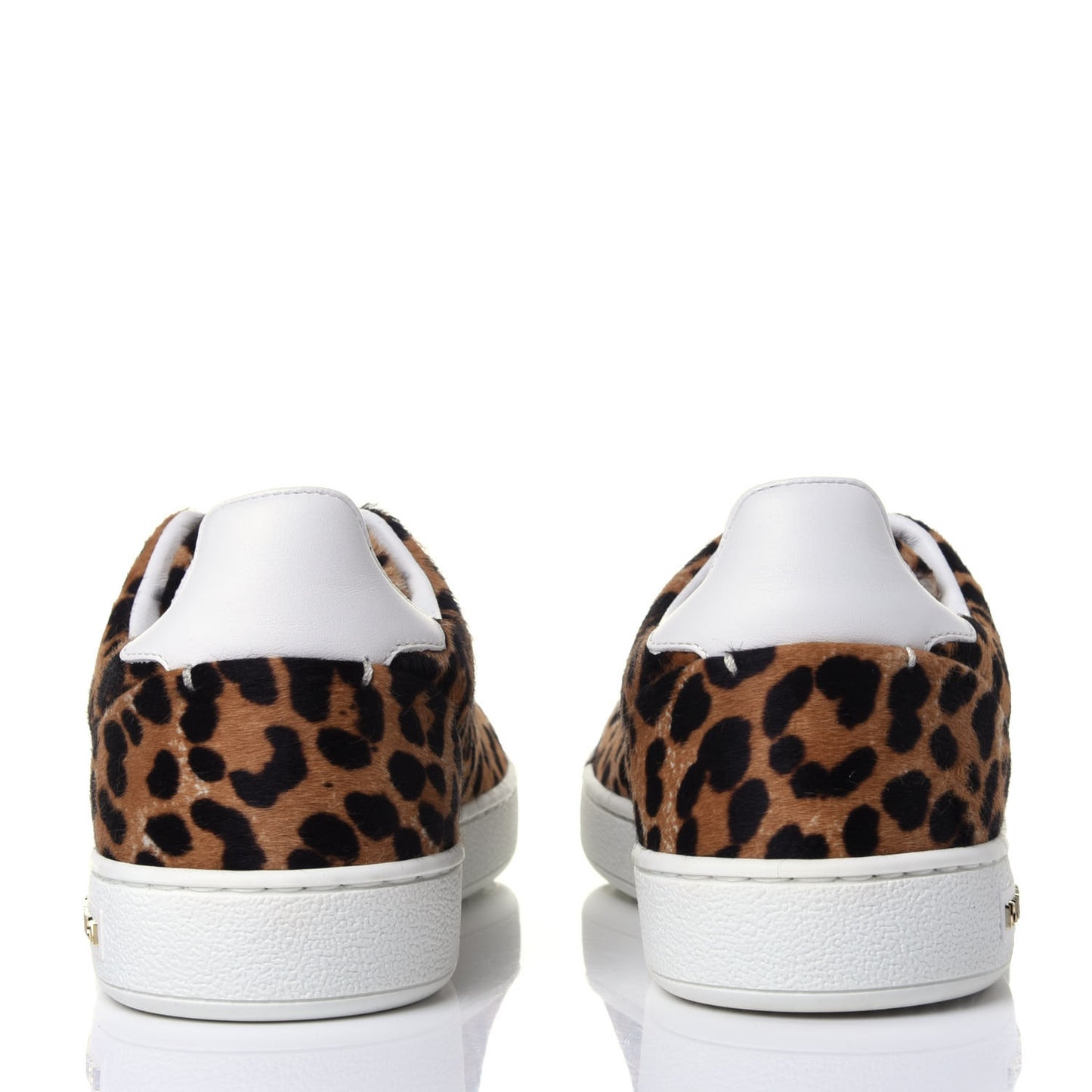 Calfskin Pony Hair Leopard Monogram Frontrow Sneakers 35