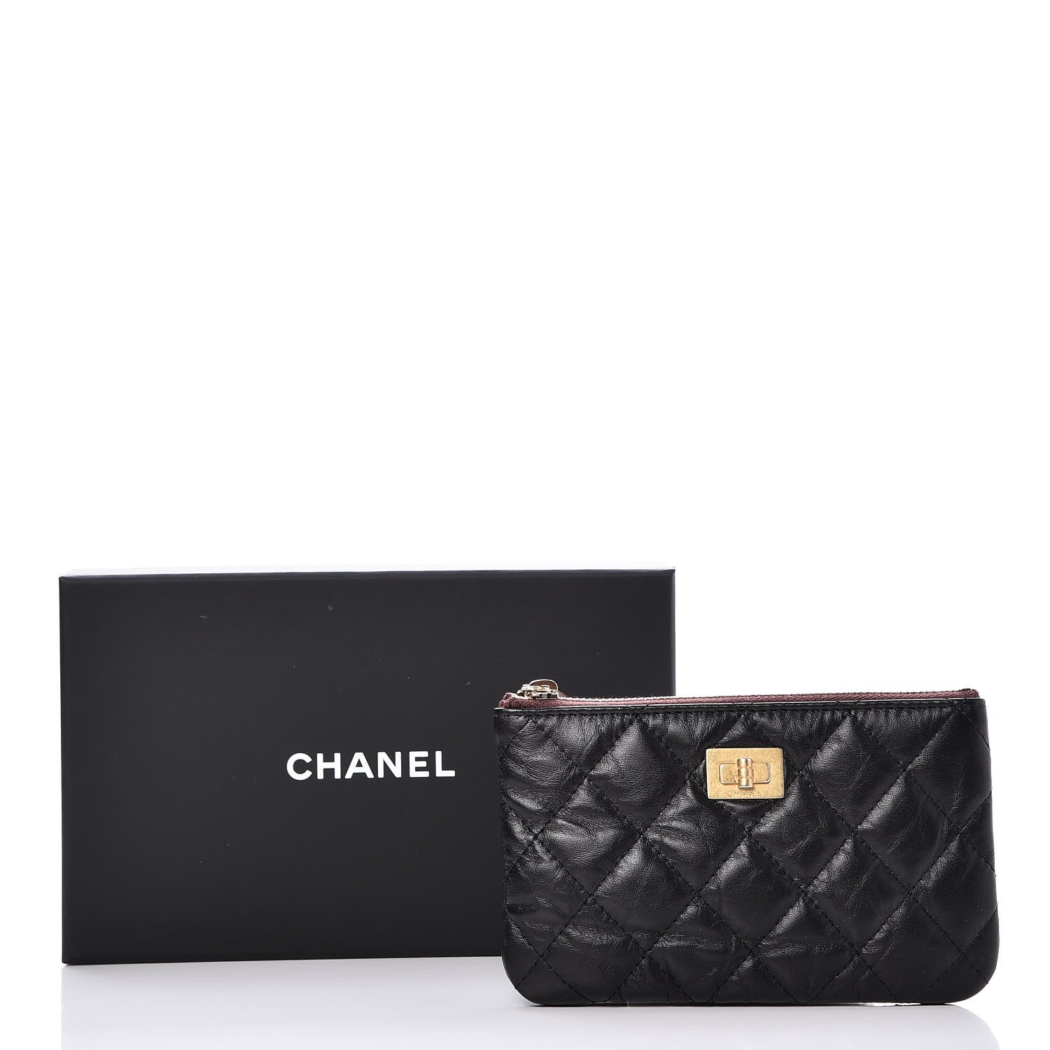 Chanel Aged Calfskin Quilted Small Reissue Cosmetic Case Black 8 of 8