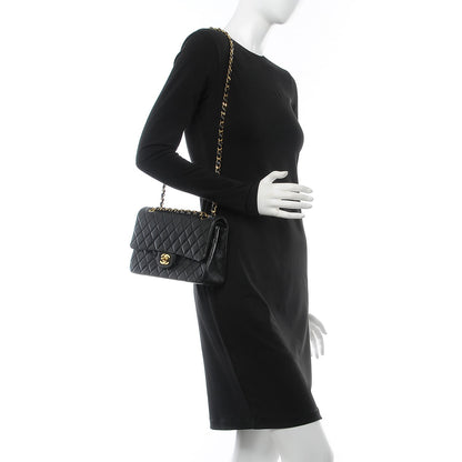 Chanel Lambskin Quilted Medium Double Flap Black 3 of 10