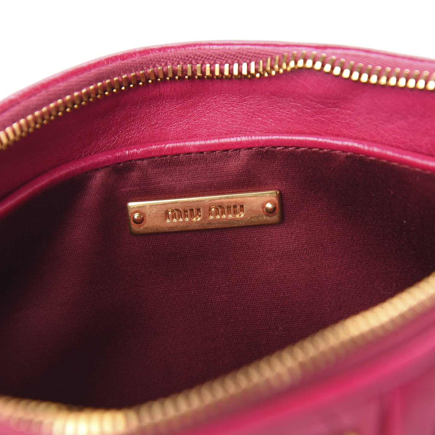 Nappa Matelasse Lux Wristlet Fuxia