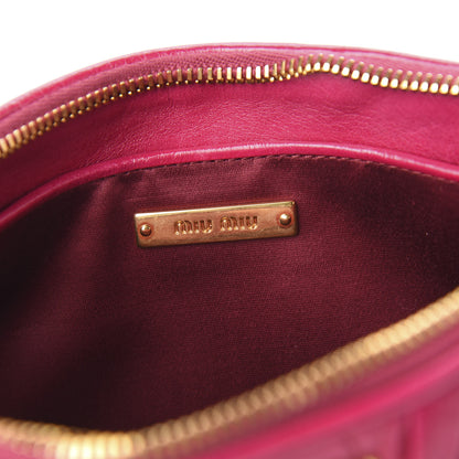 Miu Miu Nappa Matelasse Lux Wristlet Fuxia 5 of 8