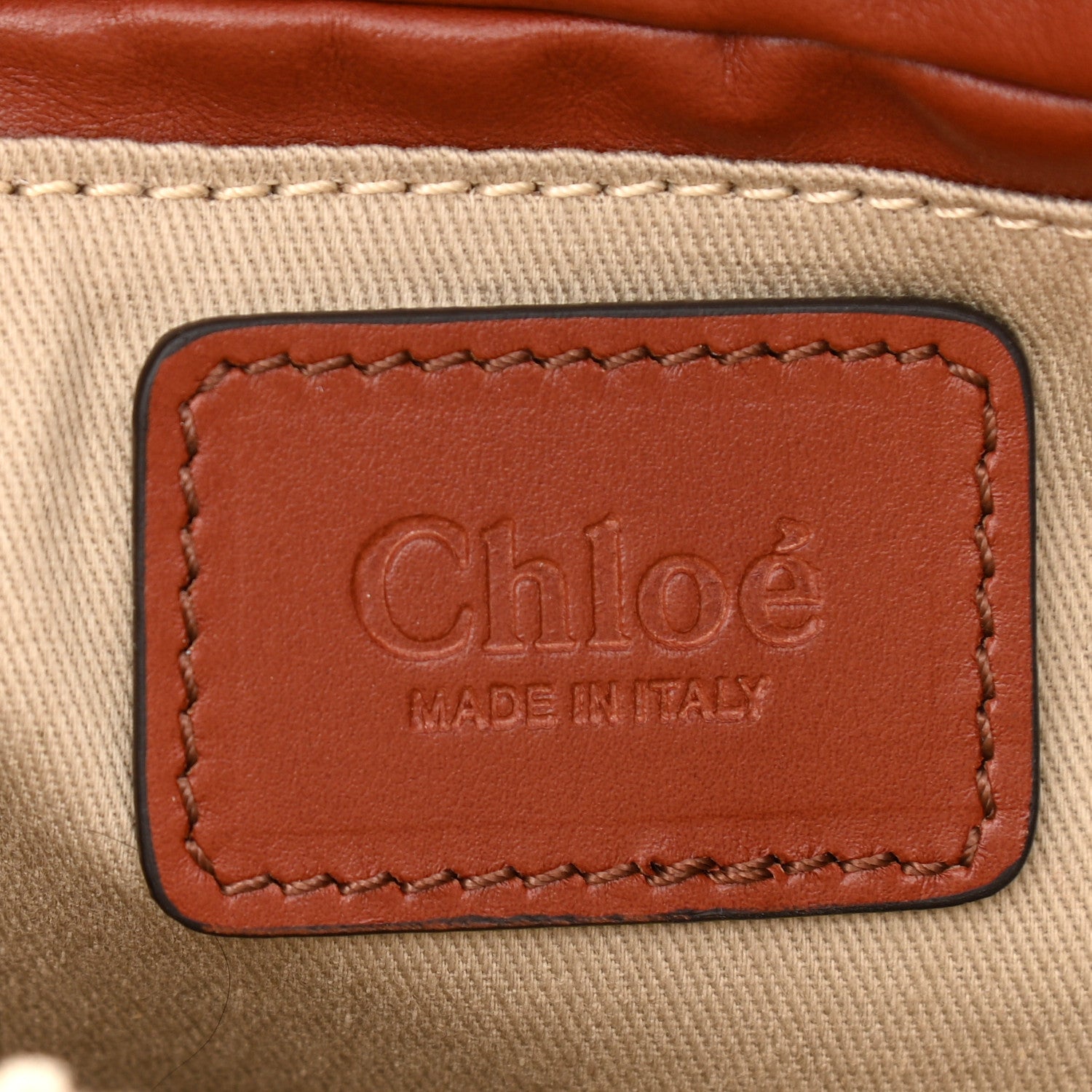 Chloe Calfskin Crocodile Embossed Medium Marcie Satchel Sepia 6 of 11