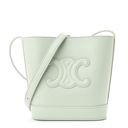 Celine Smooth Calfskin Mini Cuir Triomphe Bucket Bag Jade 1 of 10