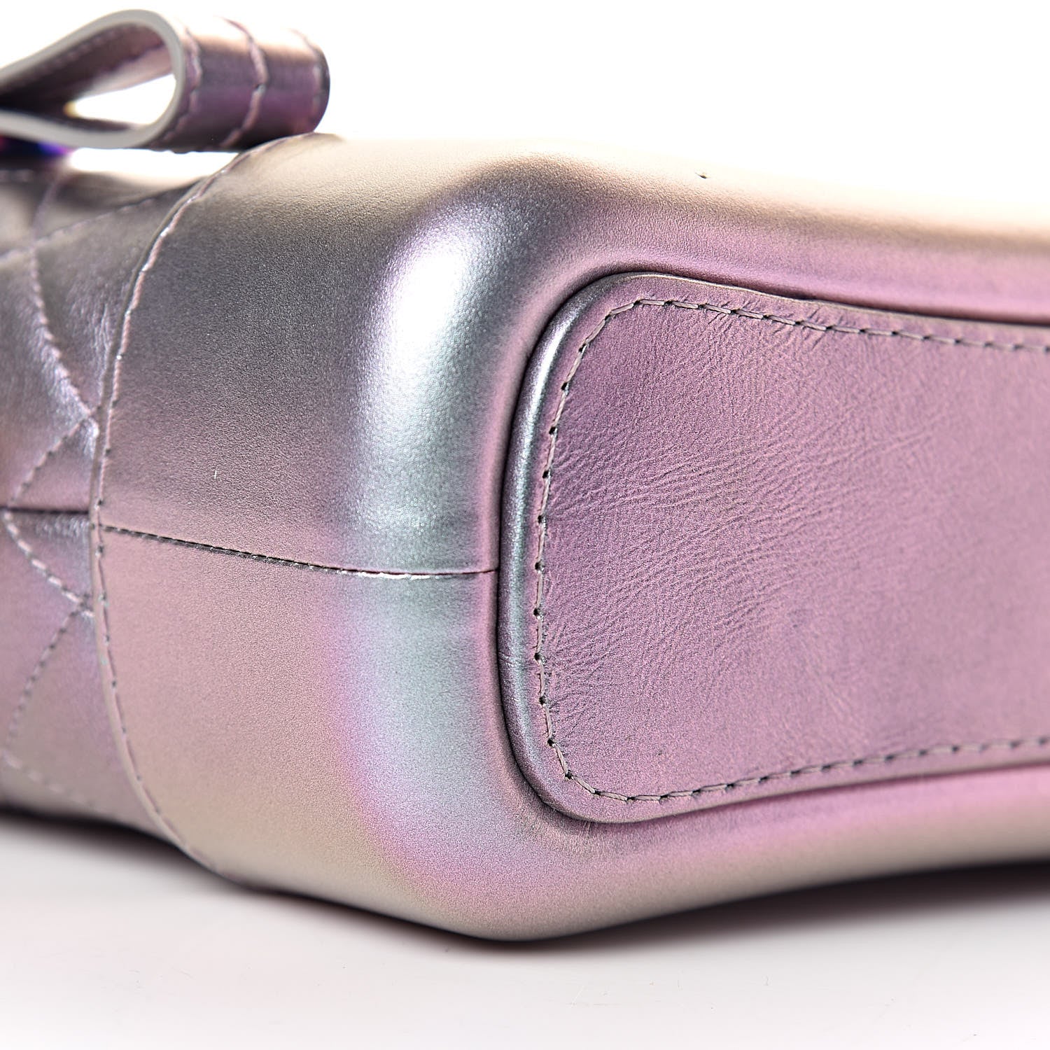 Chanel Iridescent Lambskin Calfskin Quilted Small Gabrielle Hobo Light Purple 6 of 12