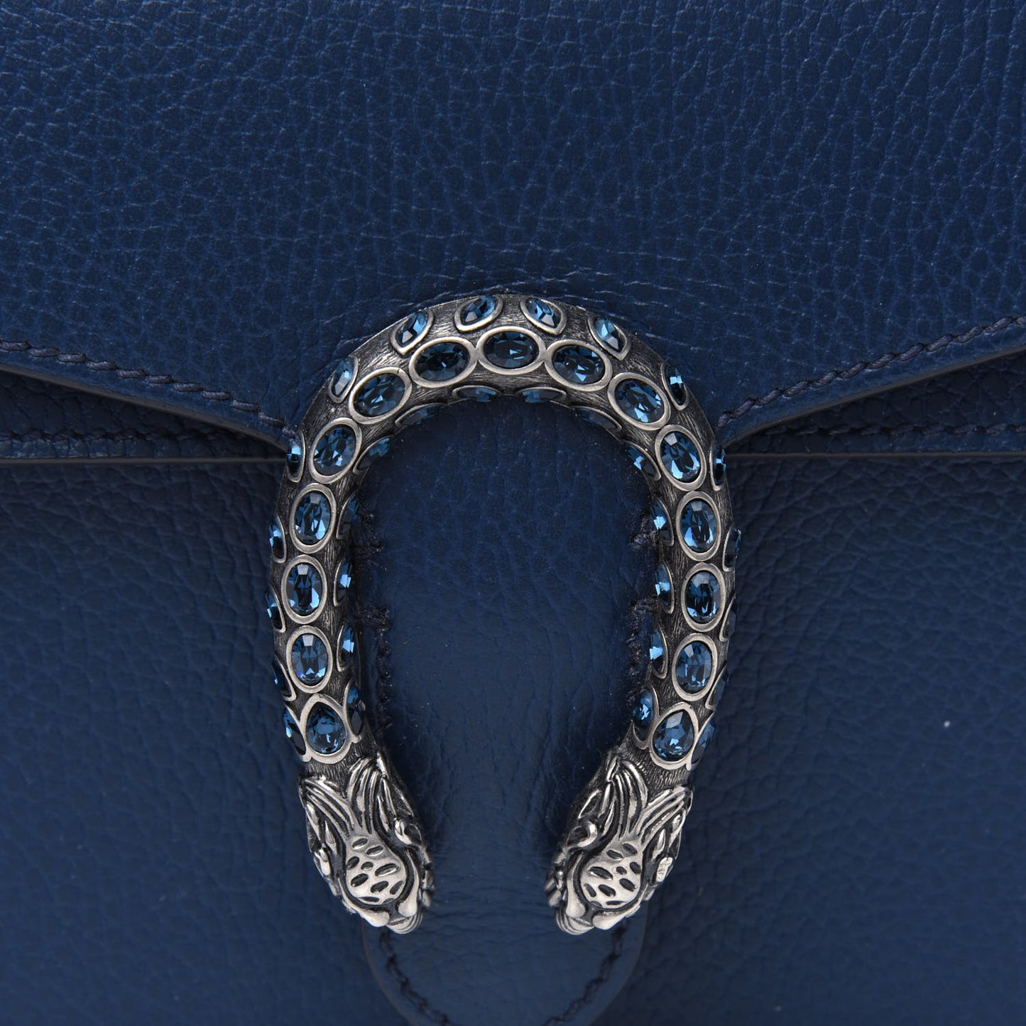 Dollar Calfskin Crystal Mini Dionysus Shoulder Bag Blue Agata Montana Sapphire