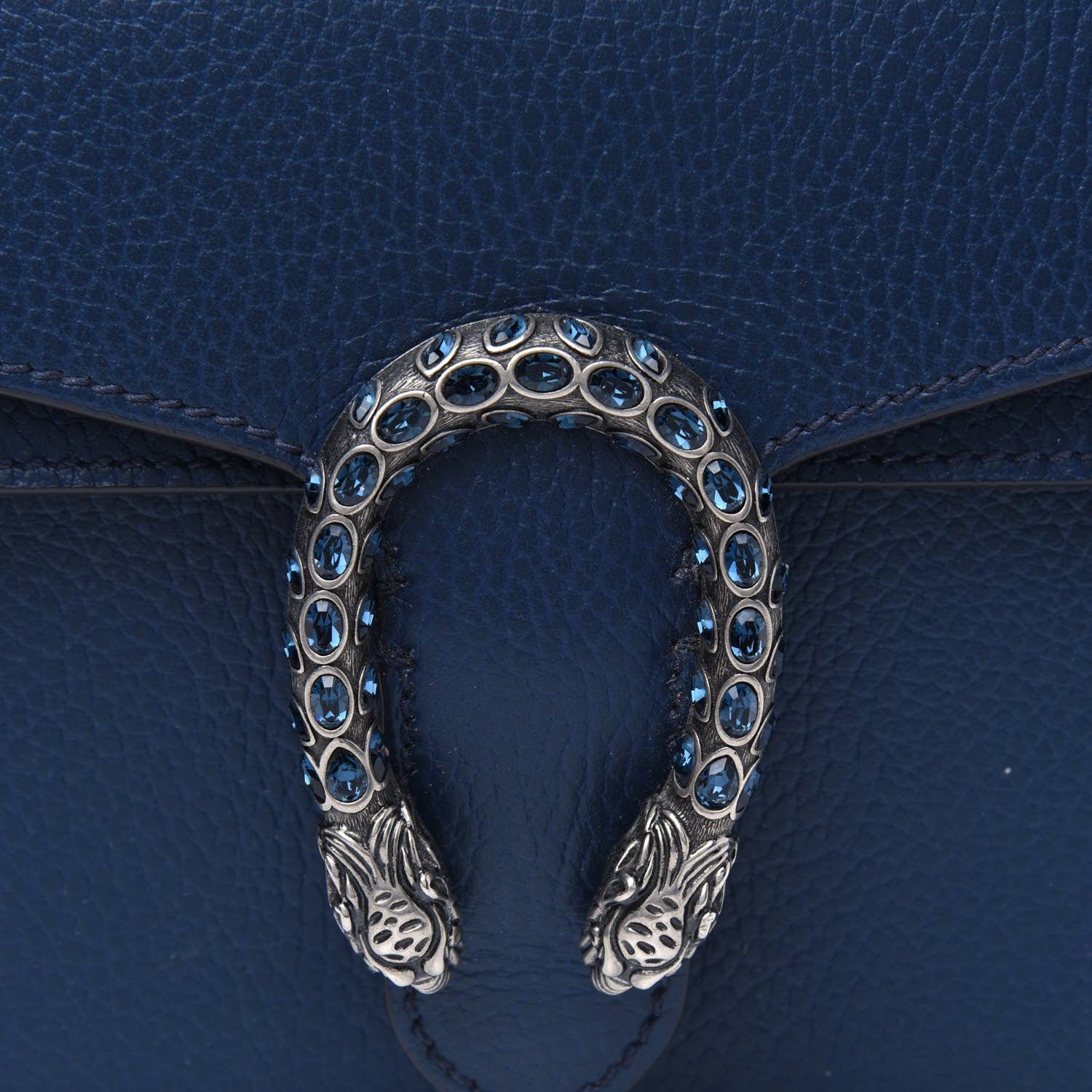 Gucci Dollar Calfskin Crystal Mini Dionysus Shoulder Bag Blue Agata Montana Sapphire 14 of 15