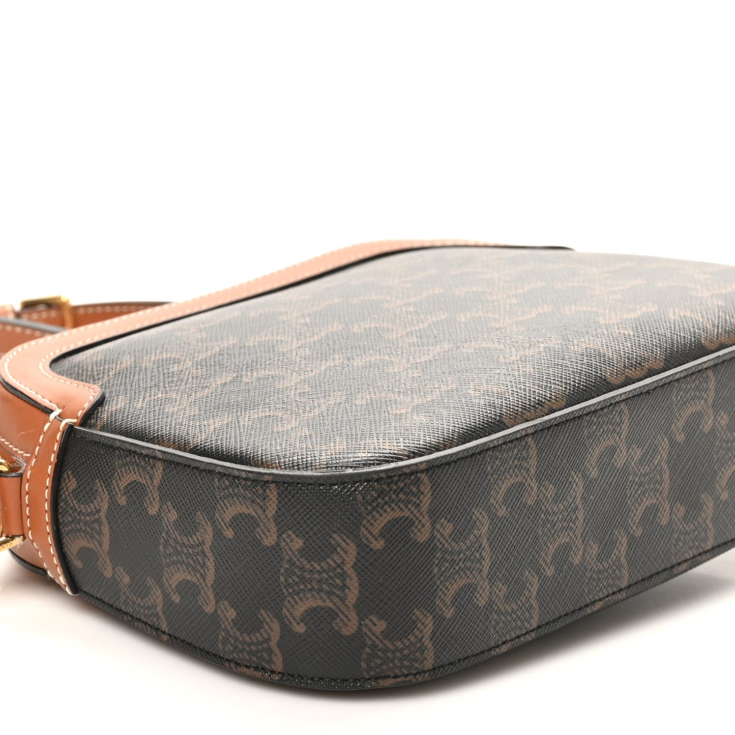 Triomphe Canvas Small Camera Bag Tan