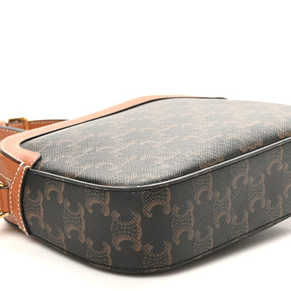 Celine Triomphe Canvas Small Camera Bag Tan 7 of 8