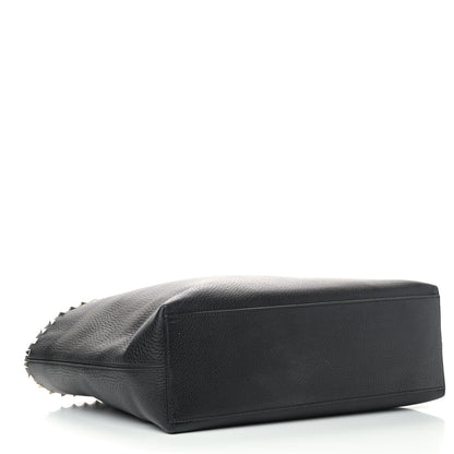 Valentino Garavani Grained Calfskin Rockstud Shoulder Tote Black 3 of 11