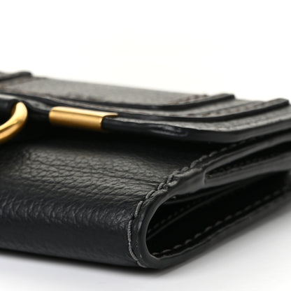 Chloe Grained Calfskin Marcie Square Wallet Black 9 of 10