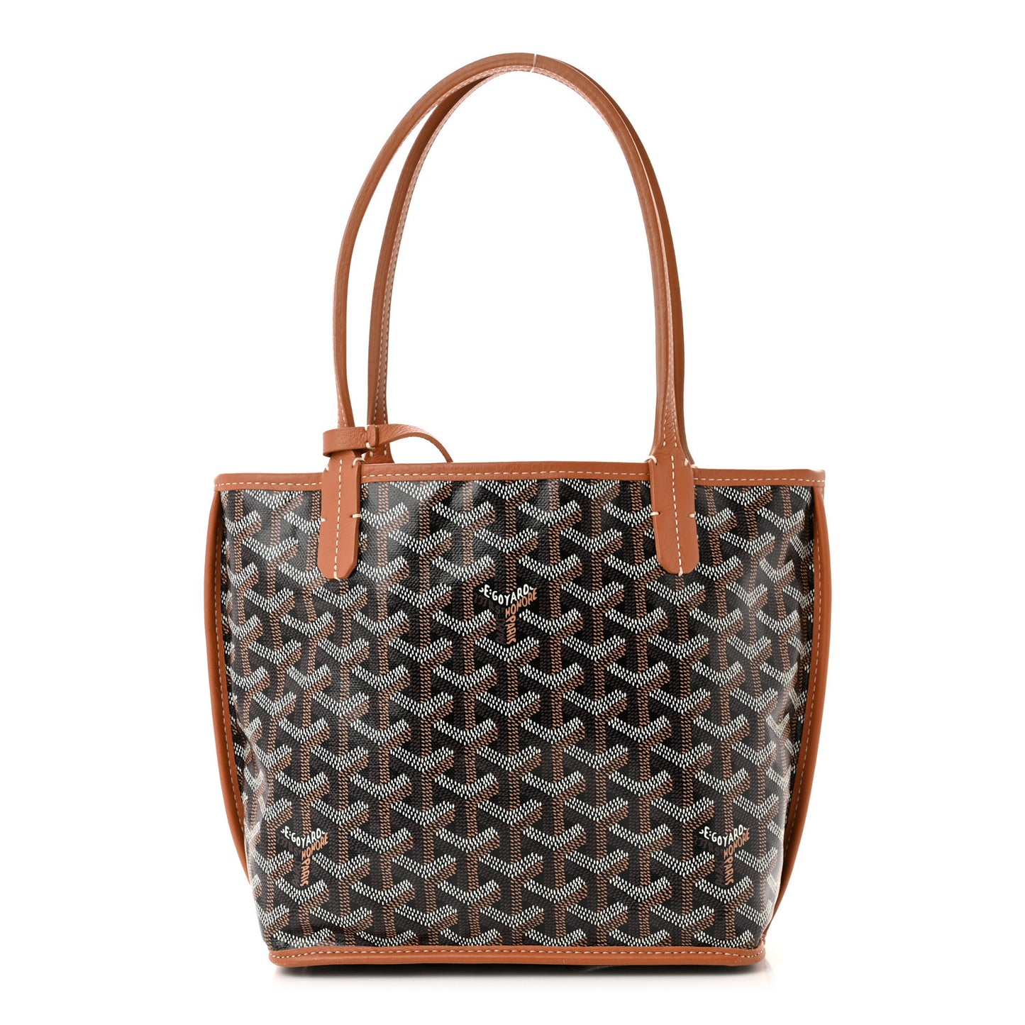 Goyardine Reversible Mini Anjou Black Gold