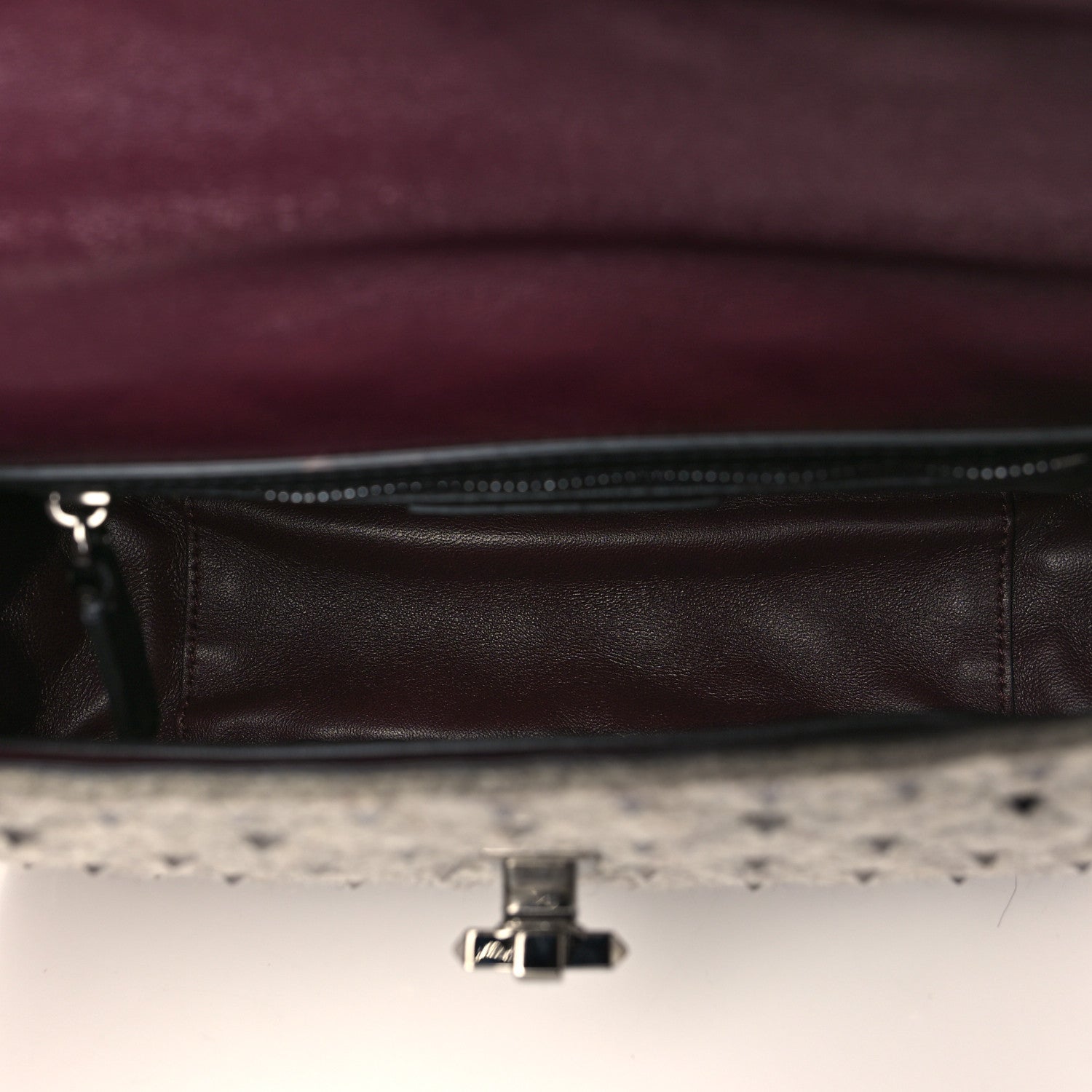 Valentino Garavani Felt Medium Rockstud Spike Shoulder Bag Grey 5 of 8