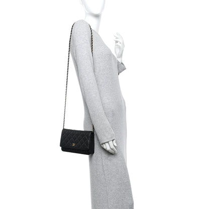 Chanel Caviar Quilted Wallet on Chain WOC Black 2 of 12