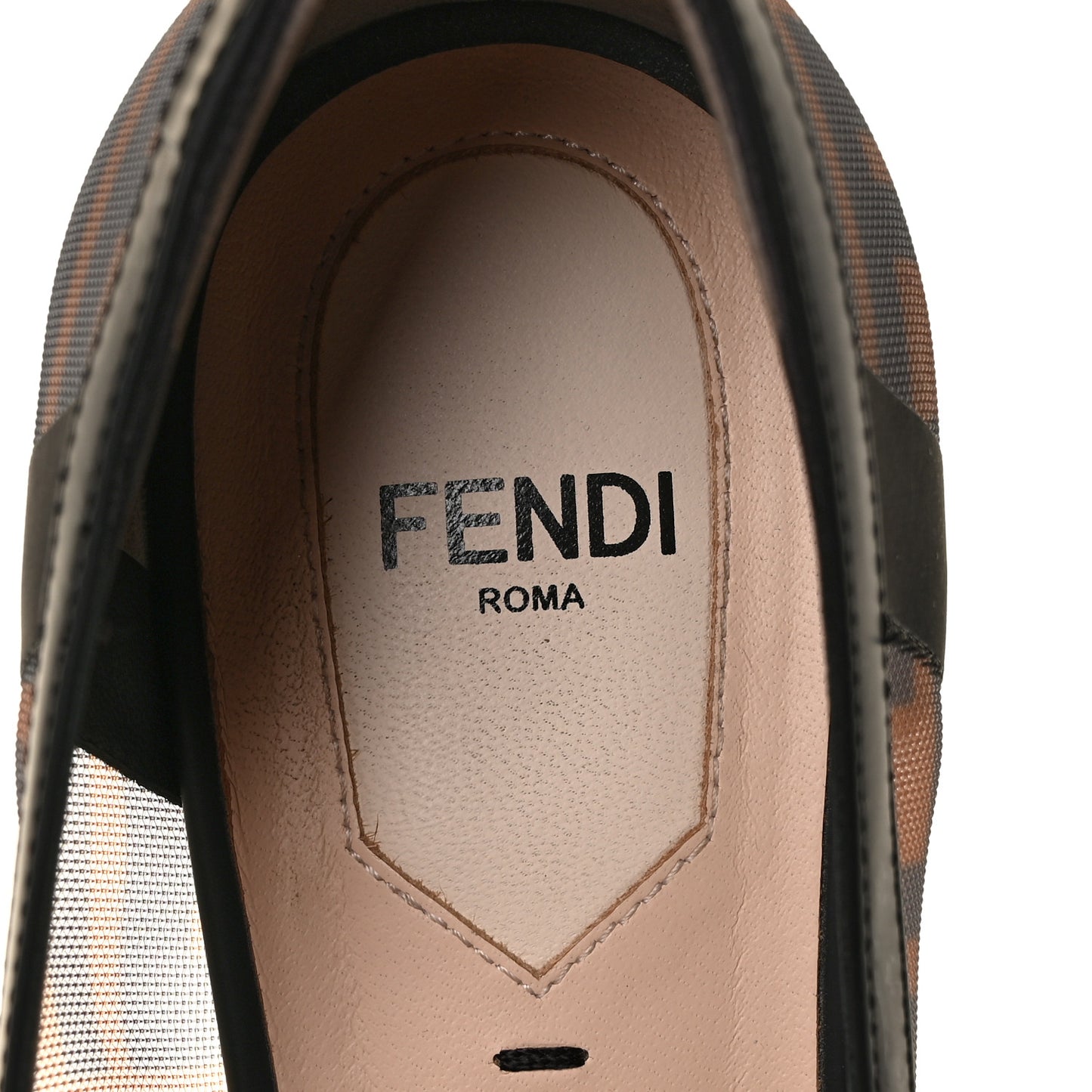 Technical Mesh Vitello Gommato FF Colibri 55mm Pumps 38.5 Tobacco Moro Black