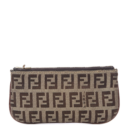 Fendi Zucchino Coin Pouch Key Case Beige 1 of 10