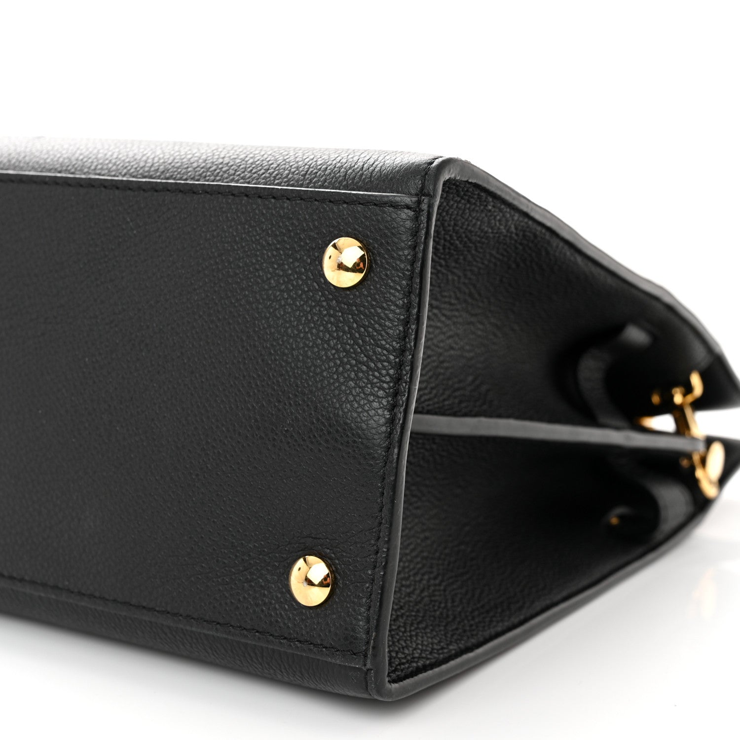 Burberry Grainy Calfskin Medium Title Bag Black 10 of 13