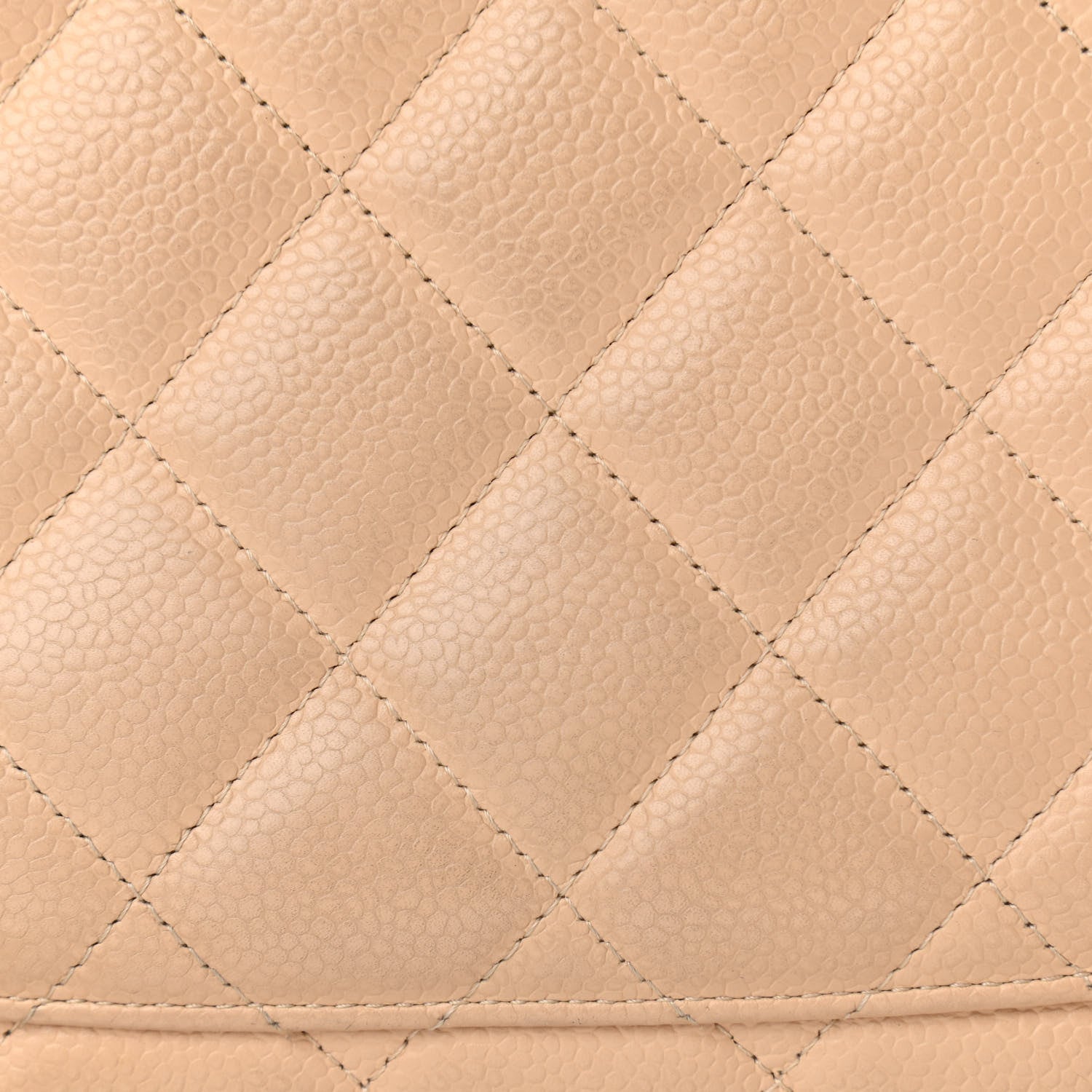 Chanel Caviar Quilted Jumbo Single Flap Beige 13 of 14