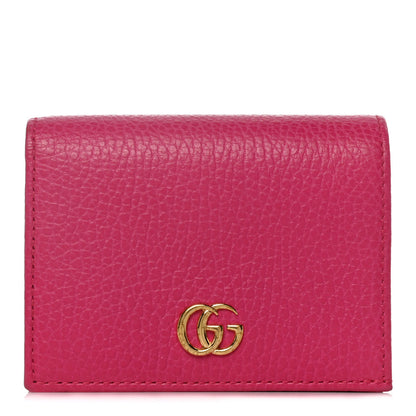 Gucci Dollar Calfskin GG Marmont Card Case Box Pink 1 of 6