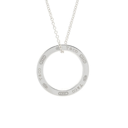 Tiffany Sterling Silver 1837 Circle Pendant Necklace 4 of 7