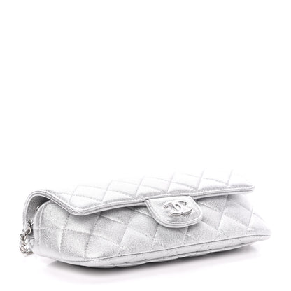 Chanel Metallic Lambskin Quilted Glasses Case With Chain Silver 4 of 11
