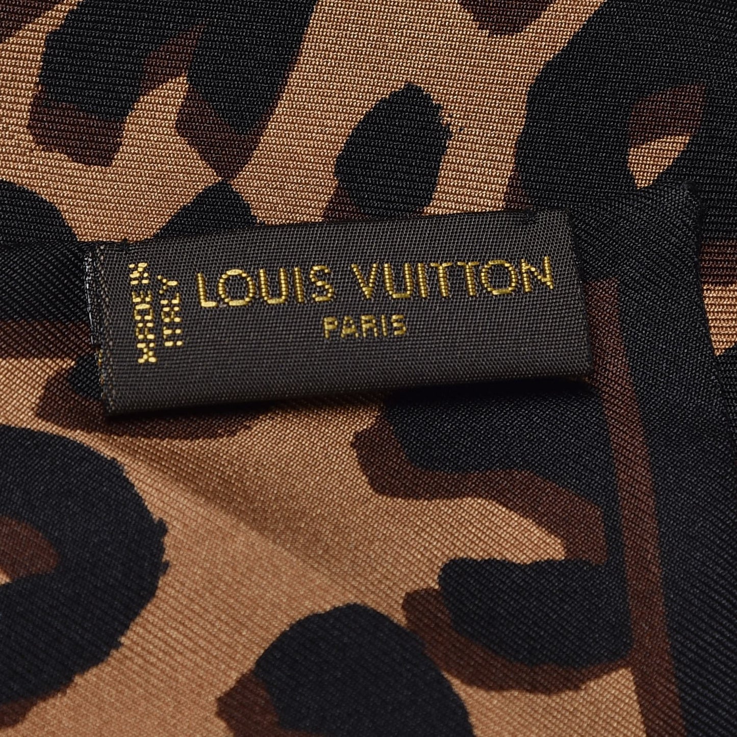 Silk Leopard Bandeau Scarf Marron
