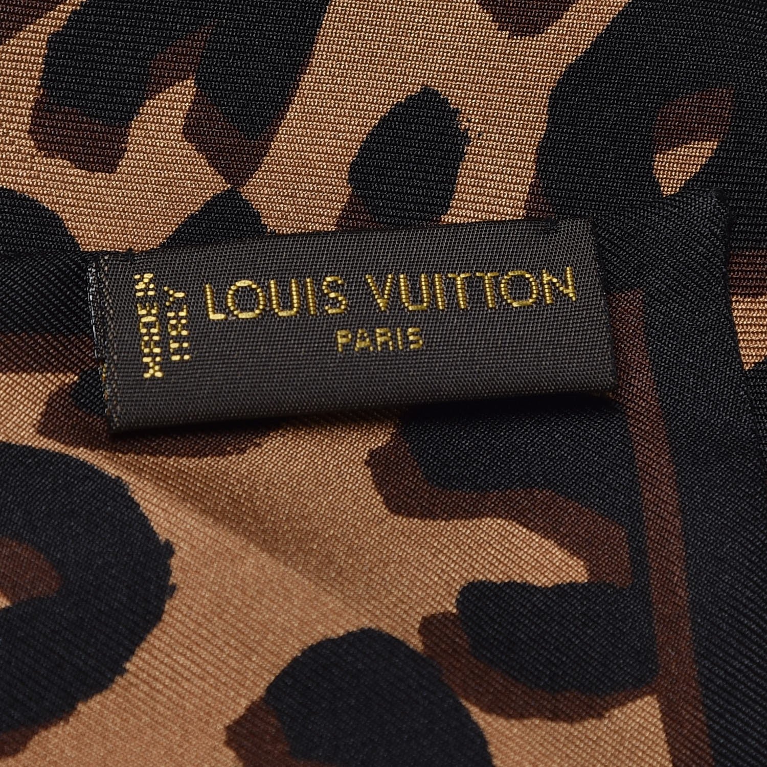 Louis Vuitton Silk Leopard Bandeau Scarf Marron 4 of 6