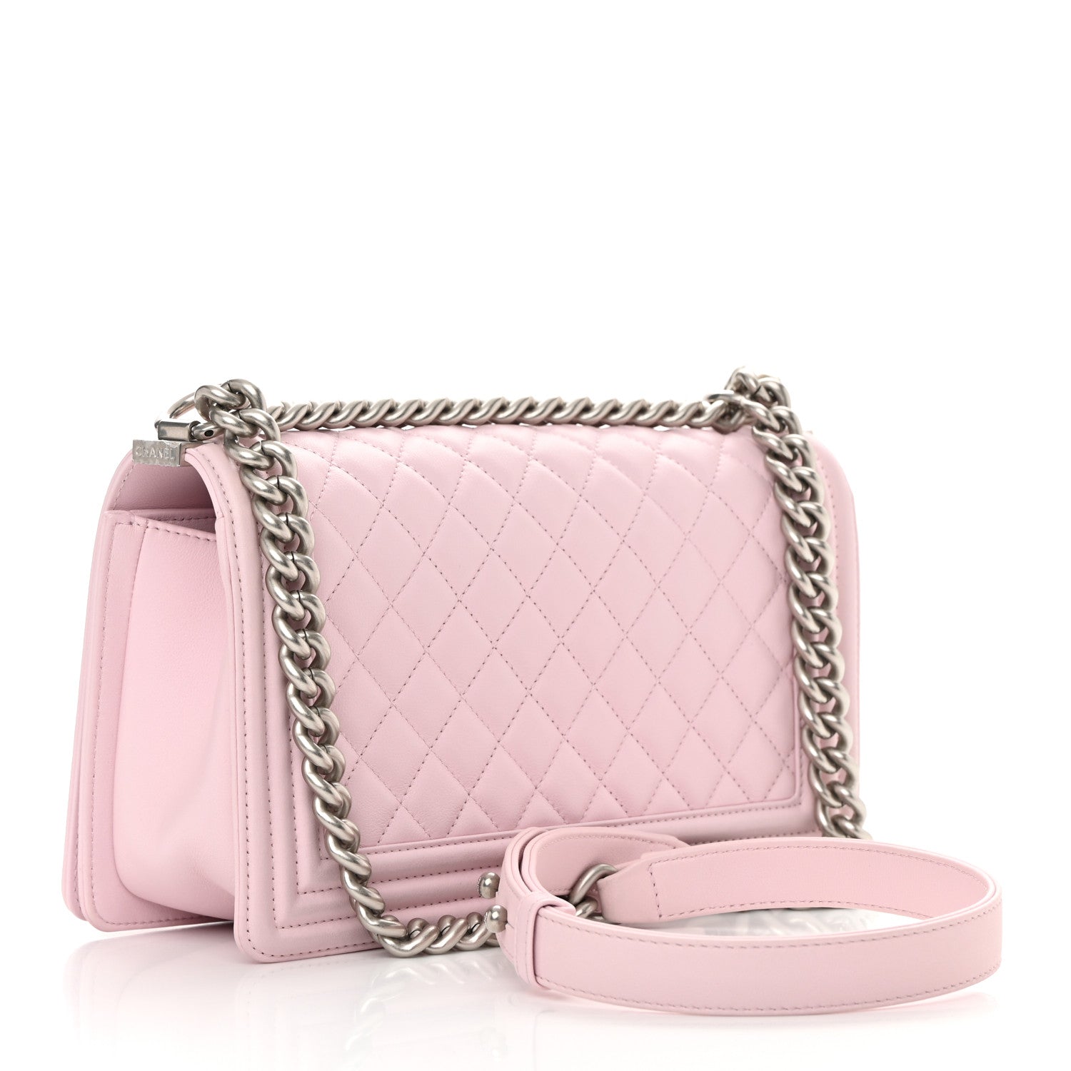 Chanel Lambskin Quilted Medium Boy Flap Light Pink 3 of 11
